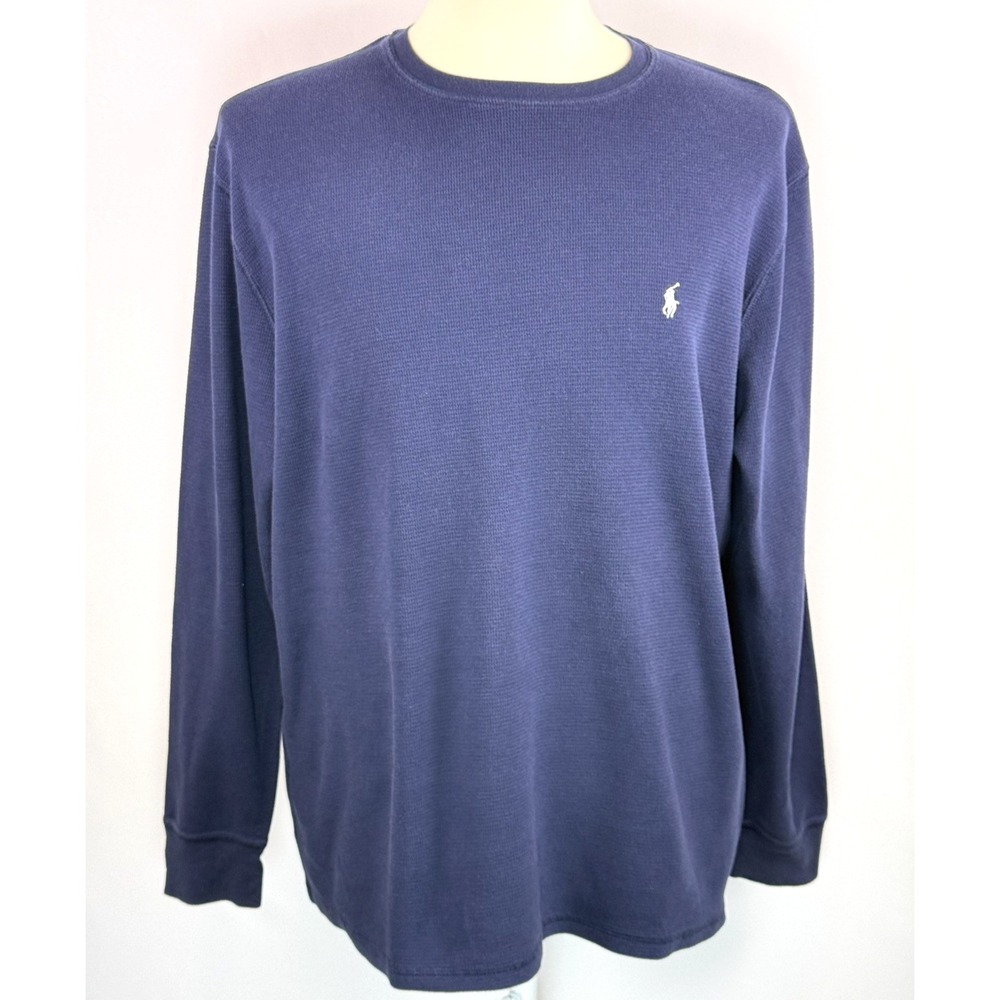 Polo Ralph Lauren Men's Blue Thermal Waffle Knit Cotton Sleepwear 2XL